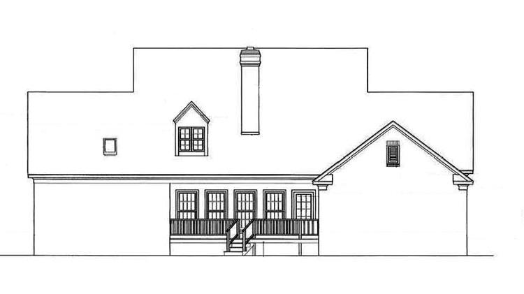 Rear Exterior image of Somerset-3104 House Plan